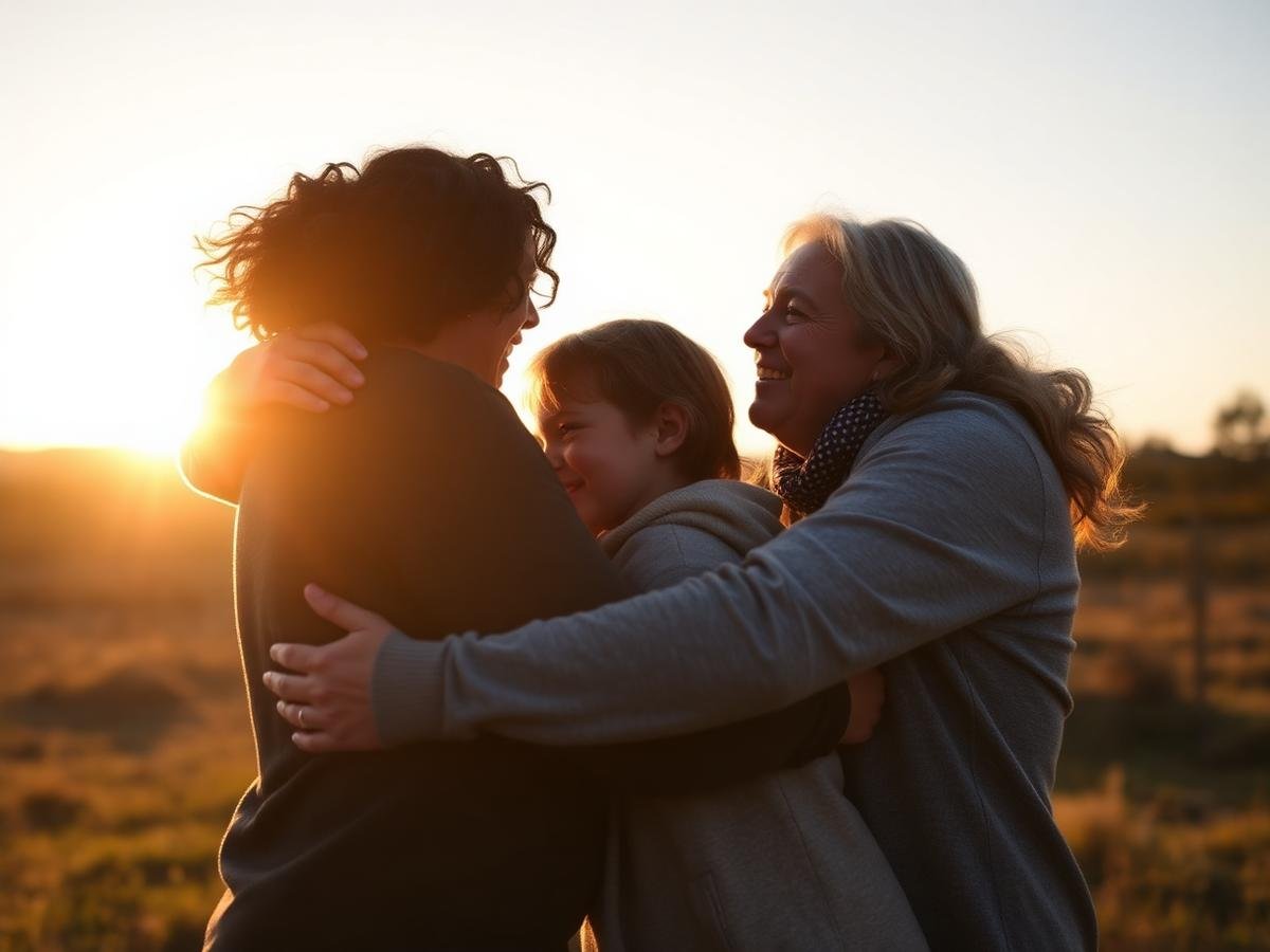 Family reunited at sunrise after a bail bond secured a jail release